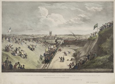 View of the Canterbury and Whitstable Railway from Over the Tunnel Taken on the Opening Day, 3rd May 1830 by Thomas Mann Baynes